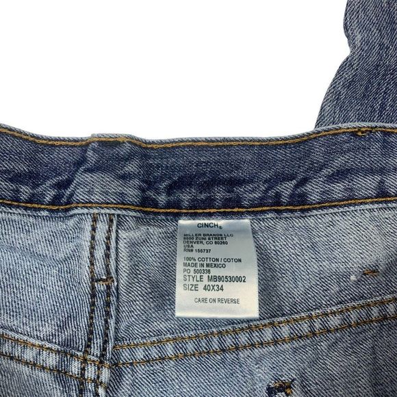 Cinch Denim Jeans Mens Green Label Relaxed Fit MB90530002 Size 40x34 - Picture 3 of 10